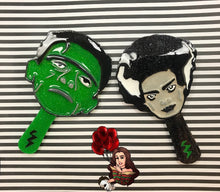 Load image into Gallery viewer, Frankenstein &amp; Bride Hand Mirror