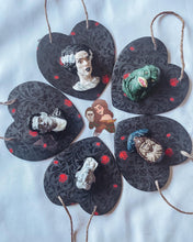 Load image into Gallery viewer, Valloween Monsters Heart Plaques
